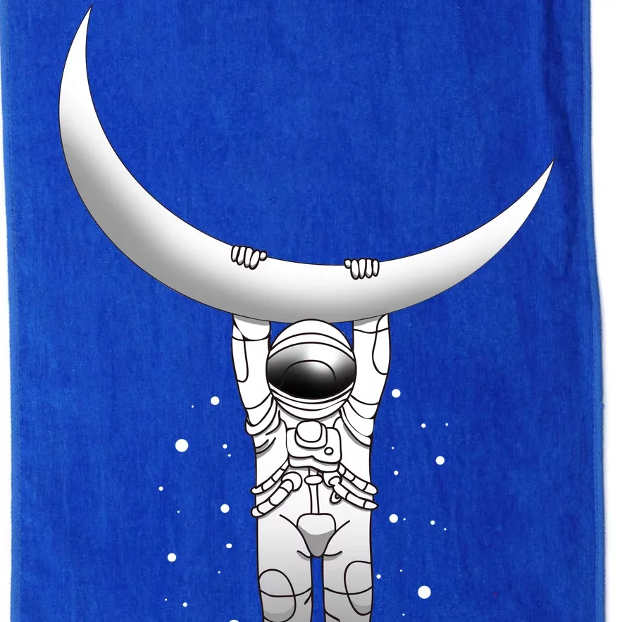 Astronaut Hanging From The Moon Platinum Collection Golf Towel