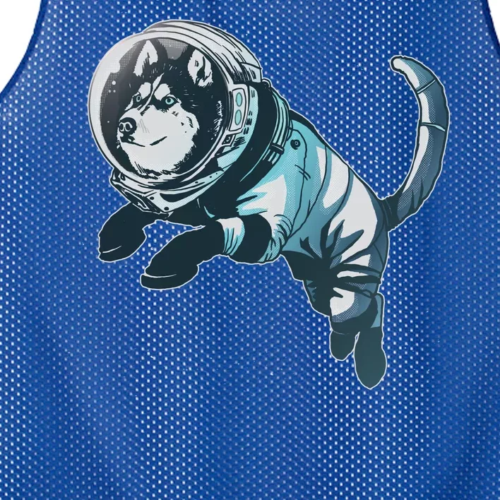 Astronaut Husky Dog Space Mesh Reversible Basketball Jersey Tank