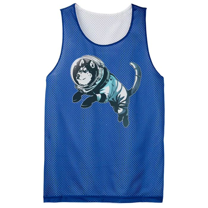 Astronaut Husky Dog Space Mesh Reversible Basketball Jersey Tank