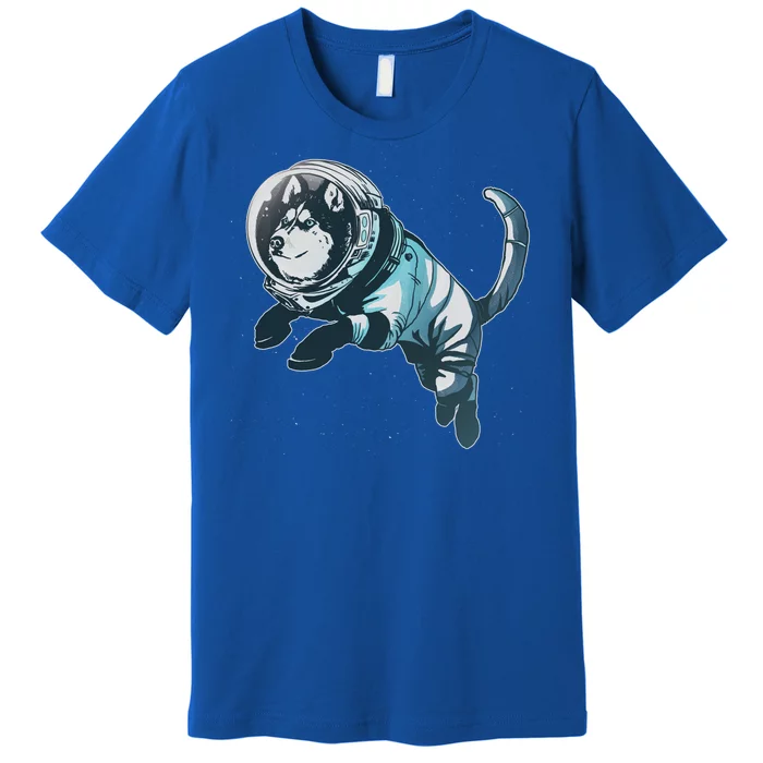 Astronaut Husky Dog Space Premium T-Shirt