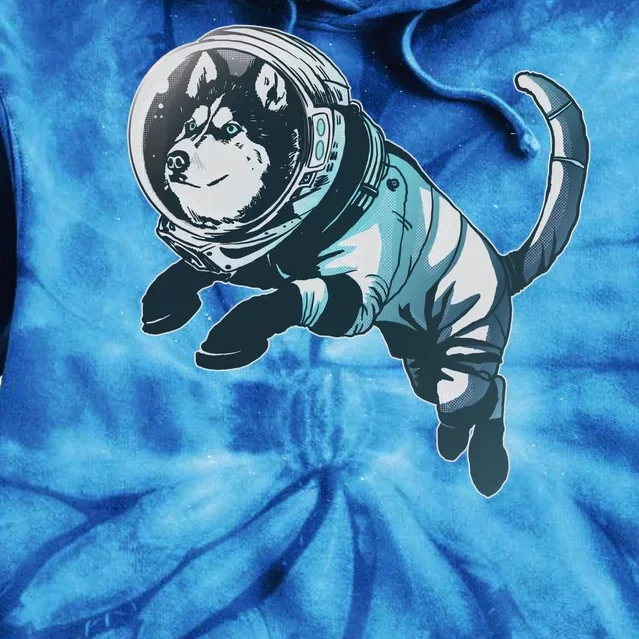 Astronaut Husky Dog Space Tie Dye Hoodie