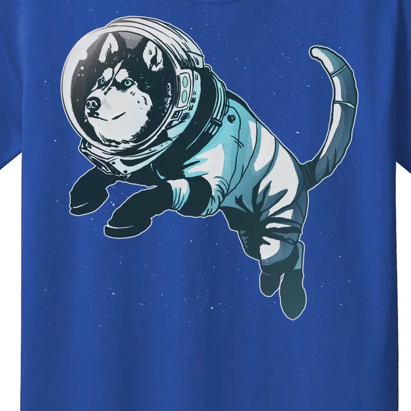 Astronaut Husky Dog Space Kids T-Shirt