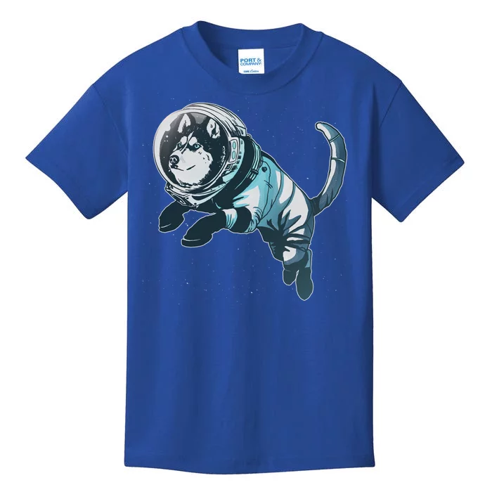 Astronaut Husky Dog Space Kids T-Shirt