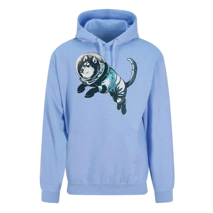 Astronaut Husky Dog Space Unisex Surf Hoodie