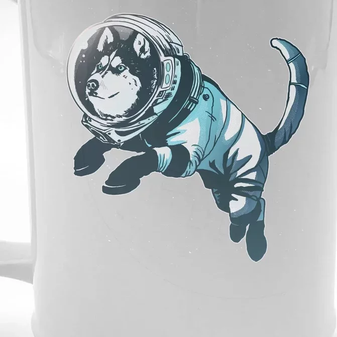 Astronaut Husky Dog Space Front & Back Beer Stein