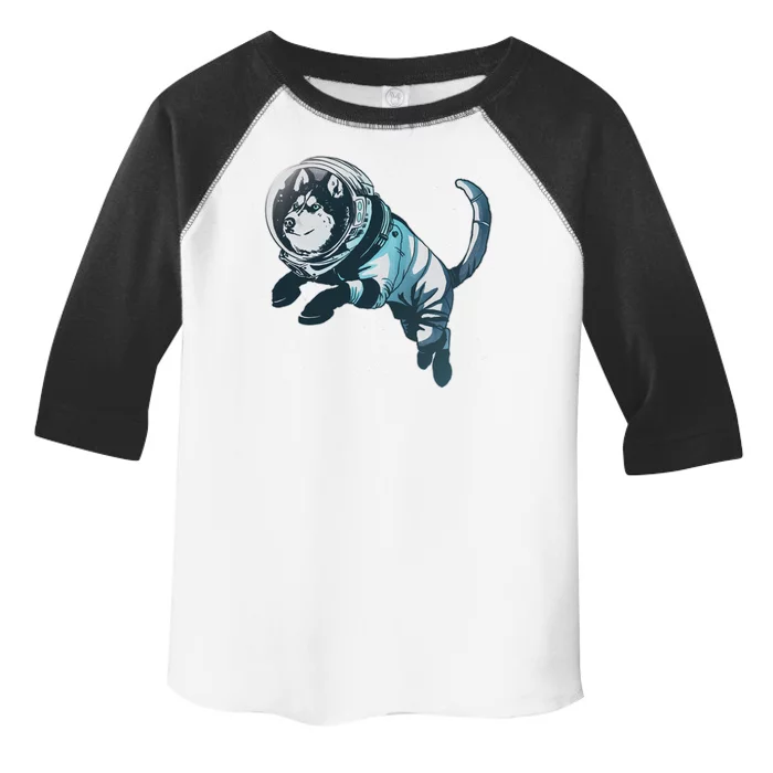 Astronaut Husky Dog Space Toddler Fine Jersey T-Shirt