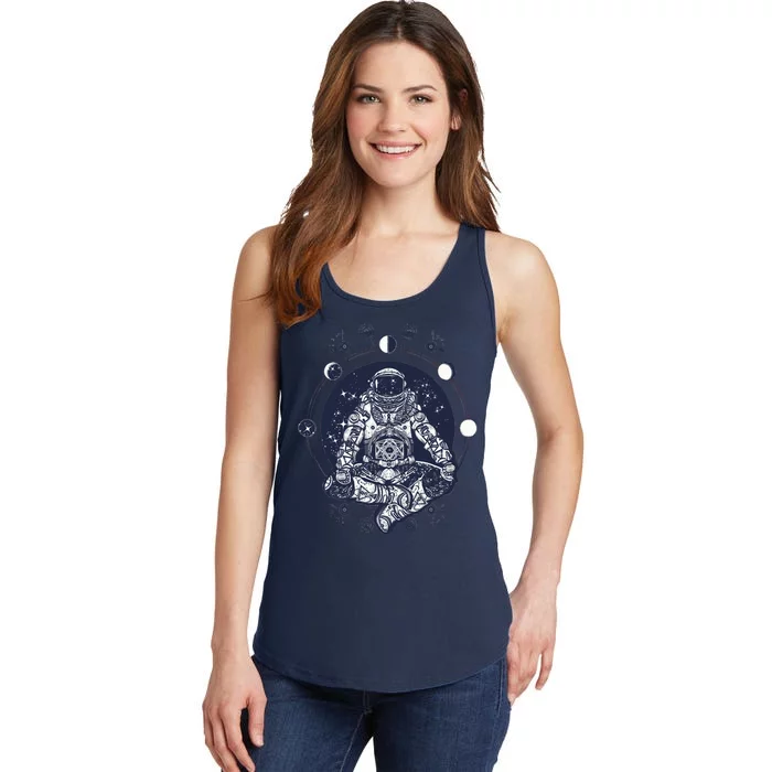 Astronaut in the lotus position Ladies Essential Tank