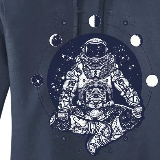 Astronaut in the lotus position Women's Pullover Hoodie