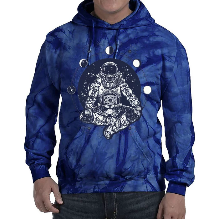 Astronaut in the lotus position Tie Dye Hoodie