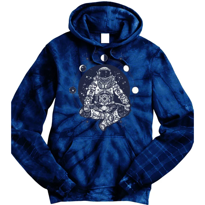 Astronaut in the lotus position Tie Dye Hoodie