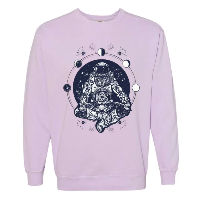 Astronaut in the lotus position Garment-Dyed Sweatshirt