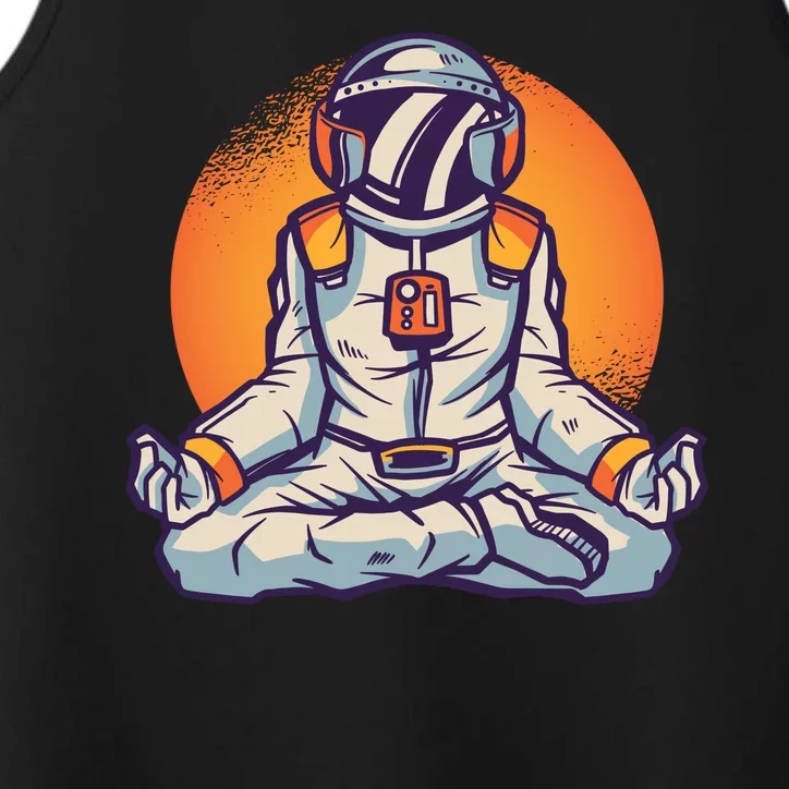 Astronaut Meditating Performance Tank