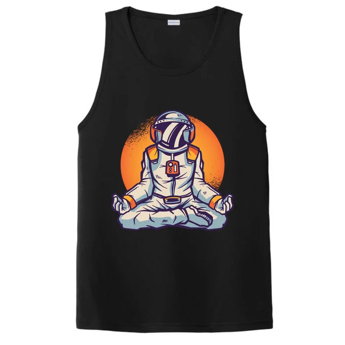 Astronaut Meditating Performance Tank