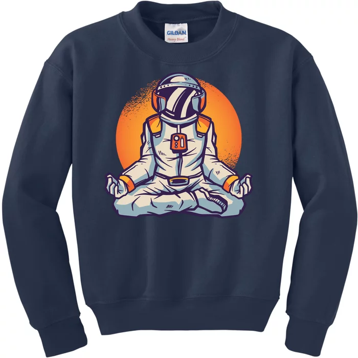 Astronaut Meditating Kids Sweatshirt