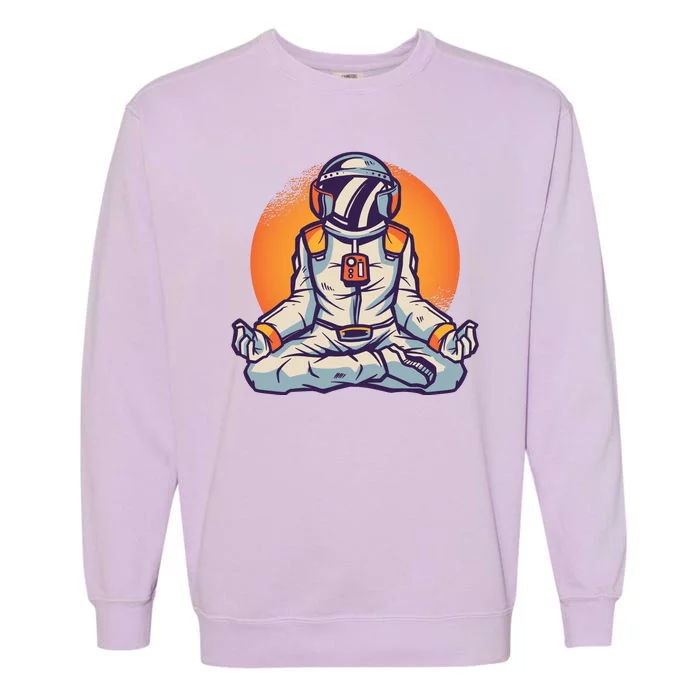 Astronaut Meditating Garment-Dyed Sweatshirt