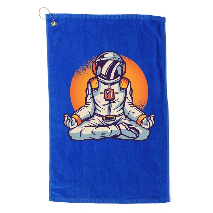 Astronaut Meditating Platinum Collection Golf Towel