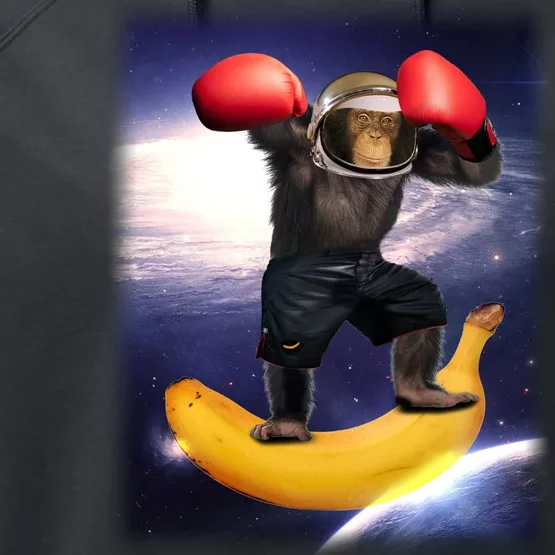 Astronaut Monkey Boxing In Space Performance Fleece Hoodie