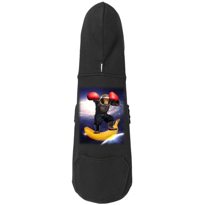 Astronaut Monkey Boxing In Space Doggie 3-End Fleece Hoodie