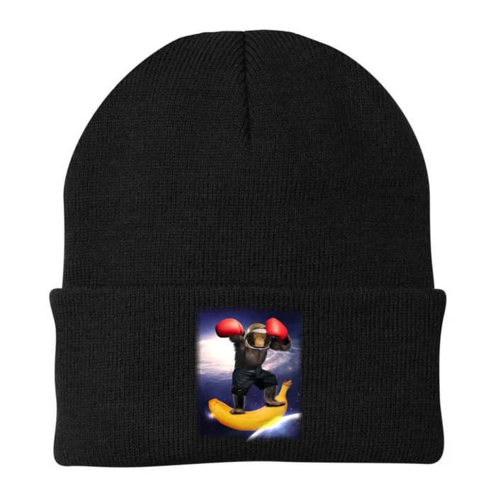 Astronaut Monkey Boxing In Space Knit Cap Winter Beanie