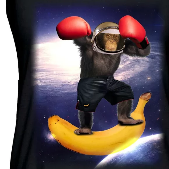 Astronaut Monkey Boxing In Space Ladies Essential Flowy Tank