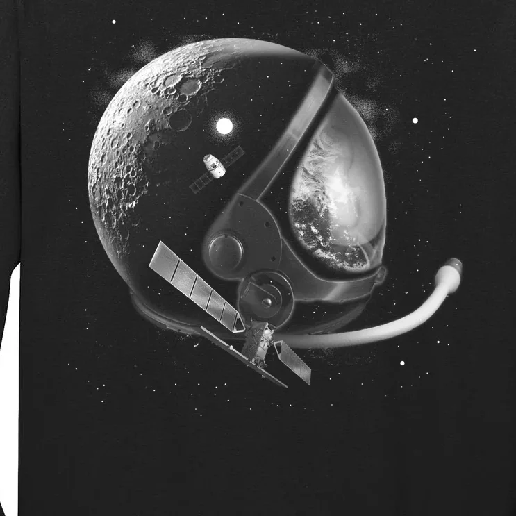 Astronaut Moon Helmet Tall Long Sleeve T-Shirt