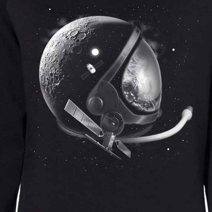 Astronaut Moon Helmet Womens California Wash Sweatshirt