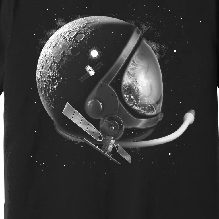 Astronaut Moon Helmet Premium T-Shirt