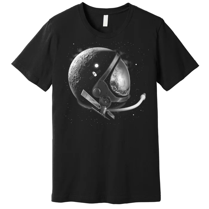 Astronaut Moon Helmet Premium T-Shirt