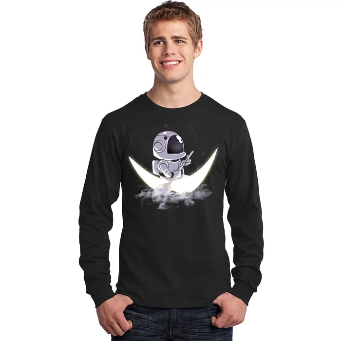 Astronaut Moon Sailing Long Sleeve Shirt