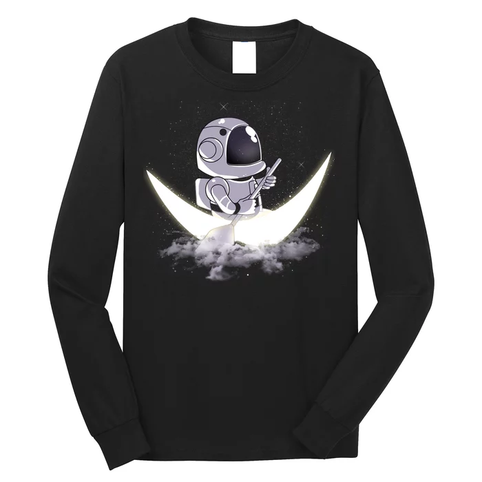 Astronaut Moon Sailing Long Sleeve Shirt