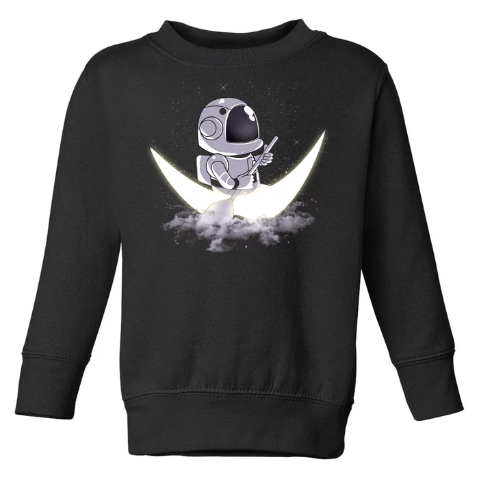 Astronaut Moon Sailing Toddler Sweatshirt