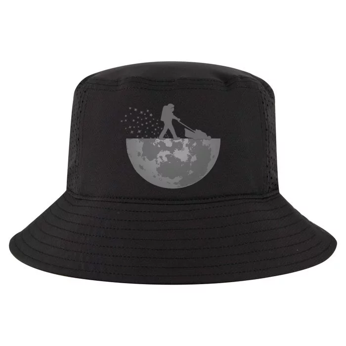 Astronaut Mowing The Lawn On The Moon Cool Comfort Performance Bucket Hat