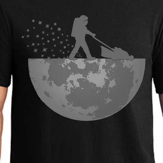 Astronaut Mowing The Lawn On The Moon Pajama Set