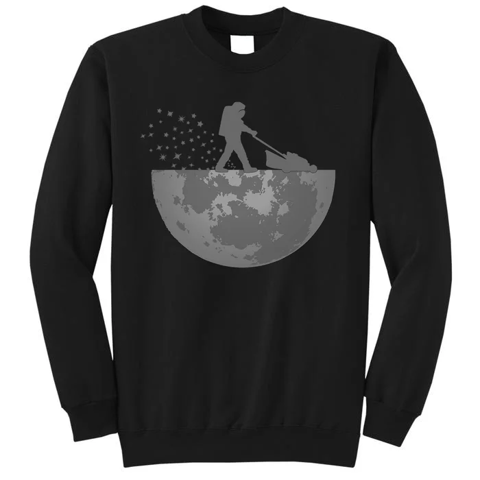 Astronaut Mowing The Lawn On The Moon Tall Sweatshirt