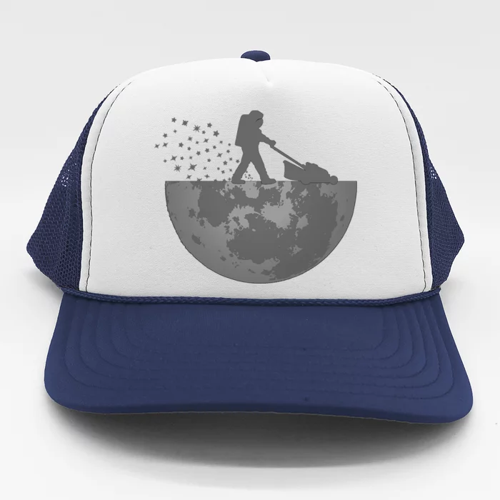 Astronaut Mowing The Lawn On The Moon Trucker Hat