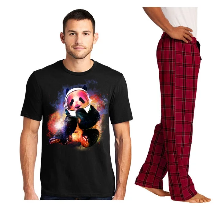 Astronaut Panda Galaxy Splatter Pajama Set