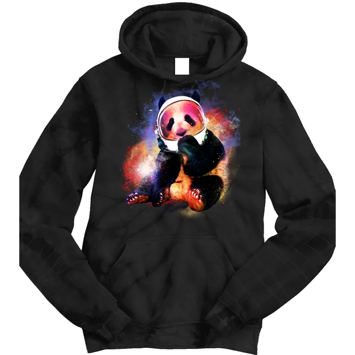 Astronaut Panda Galaxy Splatter Tie Dye Hoodie TeeShirtPalace