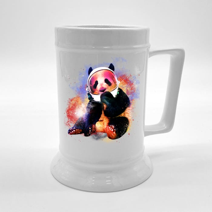 Astronaut Panda Galaxy Splatter Front & Back Beer Stein