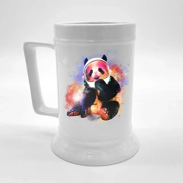 Astronaut Panda Galaxy Splatter Front & Back Beer Stein