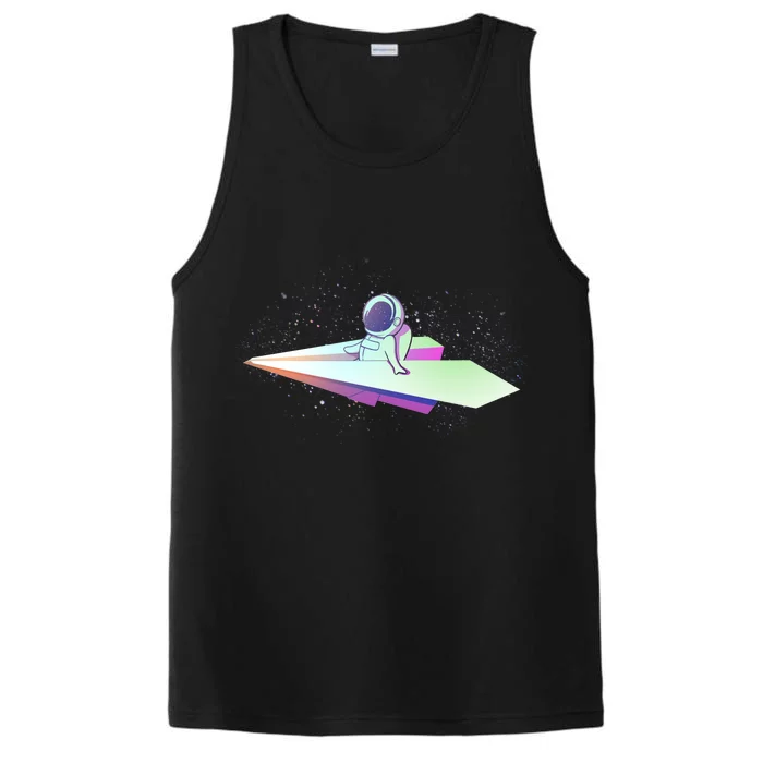 Astronaut Paper Plane Performance Tank