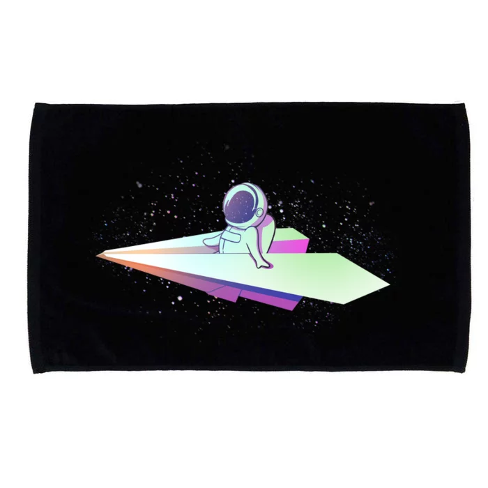 Astronaut Paper Plane Microfiber Hand Towel