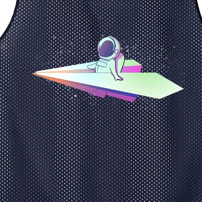 Astronaut Paper Plane Mesh Reversible Basketball Jersey Tank