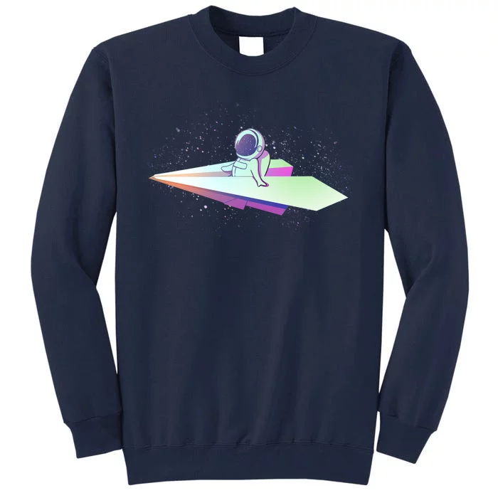 Astronaut Paper Plane Tall Sweatshirt