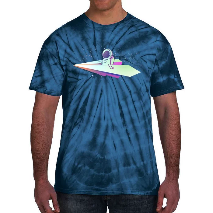 Astronaut Paper Plane Tie-Dye T-Shirt