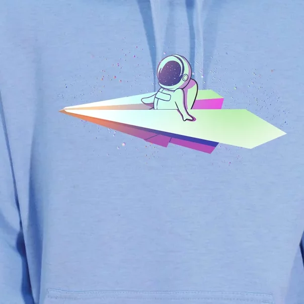 Astronaut Paper Plane Unisex Surf Hoodie