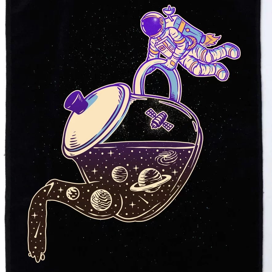 Astronaut Pouring Galaxy Coffee Coffee Platinum Collection Golf Towel