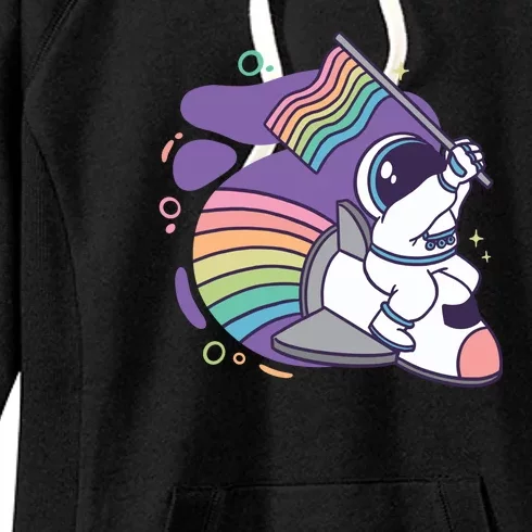 Astronaut Pride Cartoon Women's Fleece Hoodie