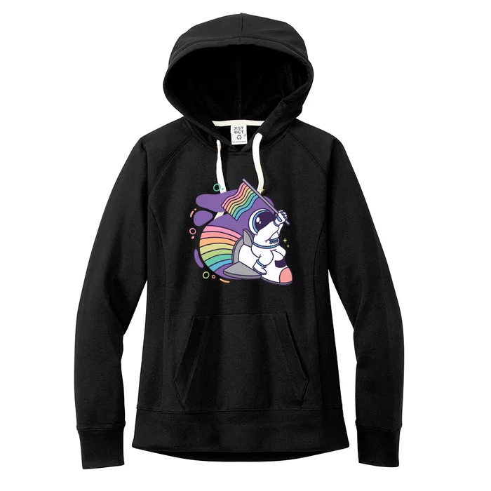 Astronaut Pride Cartoon Women's Fleece Hoodie