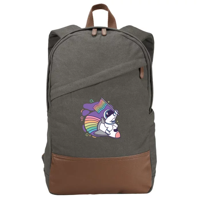 Astronaut Pride Cartoon Cotton Canvas Backpack