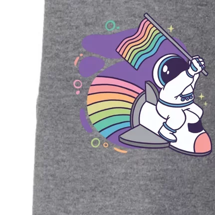 Astronaut Pride Cartoon Doggie 3-End Fleece Hoodie